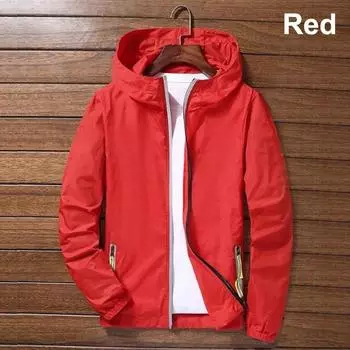 Мужская и женская повседневная куртка с капюшоном на тонкой молнии, ветровка унисекс с защитой от ультрафиолета, свободные куртки с воротником-стойкой S королевский синий