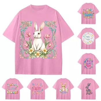 Мужская и женская повседневная свободная футболка с принтом, круглый вырез, пуловер, топ с короткими рукавами L синий