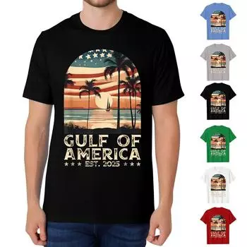 Мужская и женская повседневная свободная футболка с принтом в стиле винтажного залива, пуловер с круглым вырезом и коротким рукавом L чёрный