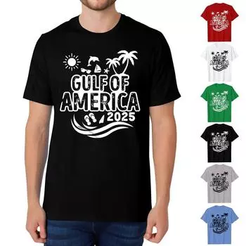 Мужская и женская повседневная свободная футболка с принтом в стиле винтажного залива, пуловер с круглым вырезом и коротким рукавом L чёрный
