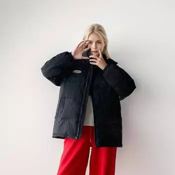 Мужская и женская пуховая одежда Женская зимняя корейская версия свободная студенческая куртка дизайн нишевая одежда S серый