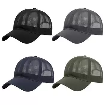 Мужская и женская регулируемая бейсболка с дышащей сеткой
