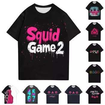 Мужская и женская рубашка с круглым вырезом и короткими рукавами L чёрный