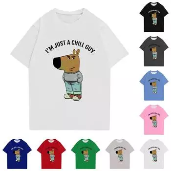 Мужская и женская рубашка с круглым вырезом и короткими рукавами L чёрный