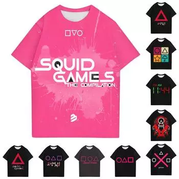 Мужская и женская рубашка с круглым вырезом и короткими рукавами L чёрный