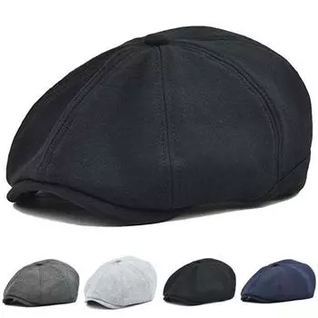 Мужская и женская шляпа газетчика, модная шляпа Гэтсби, шляпа дальнобойщика гольфиста, берет из плюща, шляпа папы, плоская шляпа для вождения Grey