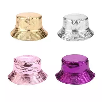 Мужская и женская шляпа-ведро, кожаная шляпа от солнца, летняя складная шляпа-ведро для путешествий на открытом воздухе One Size розовый