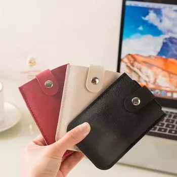 Мужская и женская сумка для карт, кошелек из искусственной кожи, держатель для карт, портативные сумки для хранения банковских карт, кошелек с несколькими картами белый