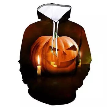 Мужская и женская толстовка с 3D цифровым принтом на Хэллоуин 2023 года S