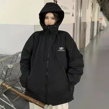 Мужская и женская толстовка с капюшоном, бейсбольная куртка с длинными рукавами, свободная повседневная одежда M