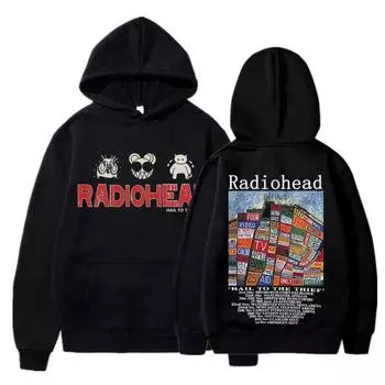 Мужская и женская толстовка с капюшоном Radiohead Vintage Print XS чёрный