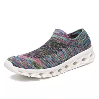 Мужская и женская уличная дышащая нескользящая легкая повседневная спортивная обувь большого размера мужская и женская обувь сетчатые мокасины 36