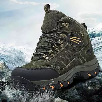 Мужская и женская уличная походная обувь, альпинистские ботинки, плюшевая хлопковая обувь, зима-осень, большой размер 37-46 37 армия зеленый