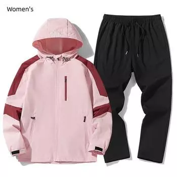 Мужская и женская уличная водонепроницаемая одежда для альпинизма, модная тенденция, пары носят твердую куртку S