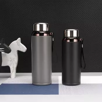 Мужская и женская вакуумная чашка большой емкости из нержавеющей стали 304, портативная уличная вакуумная чашка объемом 600 мл с ситечком 600ml чёрный
