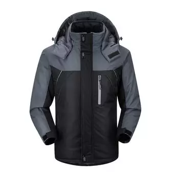 Мужская и женская верхняя одежда больших размеров с капюшоном, теплая, ветрозащитная для рыбалки, пешего туризма и катания на лыжах M синий