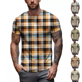 Мужская и женская весенне-летняя повседневная футболка с короткими рукавами и круглым вырезом, пуловер с 3D-печатью L чёрный