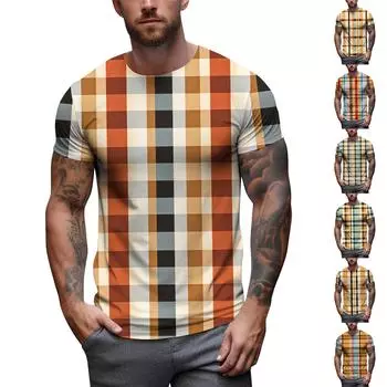 Мужская и женская весенне-летняя повседневная футболка с короткими рукавами и круглым вырезом, пуловер с 3D-печатью L чёрный