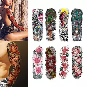 Мужская и женская временная наклейка на руку, поддельная татуировка, горячая 3D водонепроницаемая