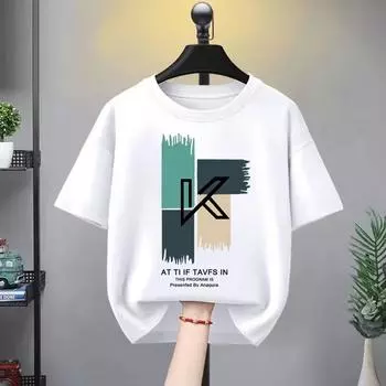 Мужская и женская взрослая хлопковая футболка с коротким рукавом Весна и лето Спортивная мультяшная футболка Модная печать S