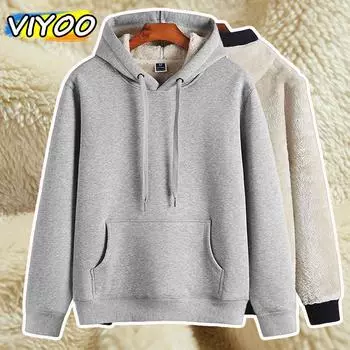 Мужская и женская зимняя осенняя одежда Толстые бархатные пальто с капюшоном Толстовки с капюшоном Свитера Пуловеры для мужчин Уличная модная одежда 4XL синий