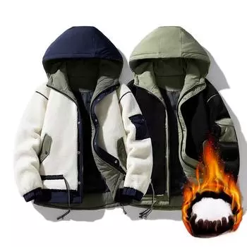 Мужская и женская зимняя ветрозащитная теплая и удобная куртка с хлопковой подкладкой для пар модный бренд плюс кашемир кашемировая куртка с хлопковой подкладкой S бежевый