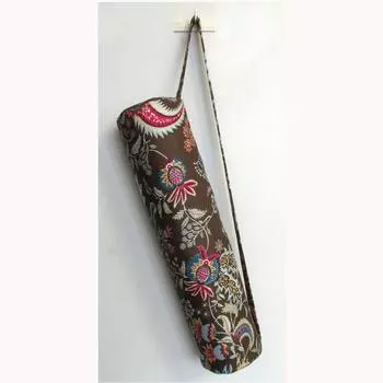 Мужская или женская сумка для коврика для йоги, хлопковая спортивная сумка ручной работы для спортзала, сумка для коврика для пилатеса, сумка-переноска, сумка с регулируемым ремнем L-26 Inch, Dia-6 Inch разноцветный