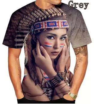 Мужская индивидуальная футболка в стиле индейского племени красоты, повседневная модная футболка в стиле хип-хоп с 3D принтом
