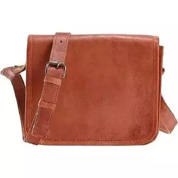 Мужская итальянская кожаная винтажная сумка-мессенджер для ноутбука ручной работы 11 x 15 x 5 in коричневый