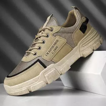 Мужская износостойкая рабочая обувь, новая дышащая нескользящая спортивная обувь в стиле ретро для путешествий, альпинизма, повседневная обувь, легкая 39 хаки