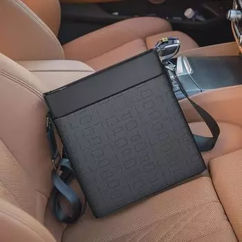 Мужская износостойкая сумка-мессенджер из ПВХ King Paul 8-inch чёрный