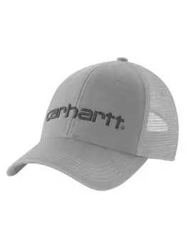 Мужская кепка Carhartt Canvas Mesh Back с логотипом, один размер, асфальт/черный,