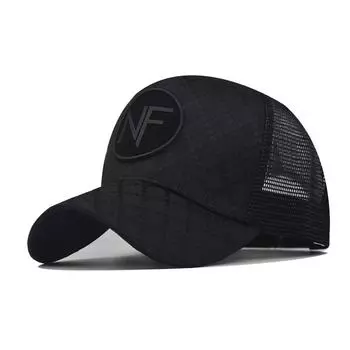 Мужская кепка, новая бейсболка в клетку, шляпа Snapback с надписью NF, шляпа унисекс с дышащей сеткой, шляпы для дальнобойщиков, летние солнцезащитные шляпы 54-60cm темно-синий