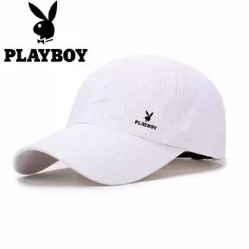 Мужская кепка Playboy с козырьком, мужская солнцезащитная кепка для улицы, повседневная, быстросохнущая, защита от солнца, кепка для рыбалки, шляпа от солнца, женская бейсболка Playboy Quick Dry Hat-White