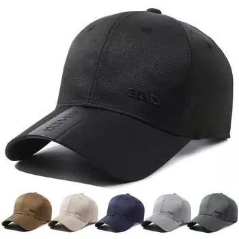 Мужская кепка, весенне-осенняя уличная бейсболка среднего возраста, козырек от солнца, шляпа с козырьком для рыбалки чёрный