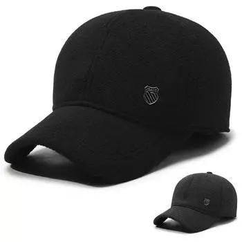 Мужская кепка Зимняя кепка для людей среднего и пожилого возраста Кепка для папы Защита ушей Теплая бейсболка серый