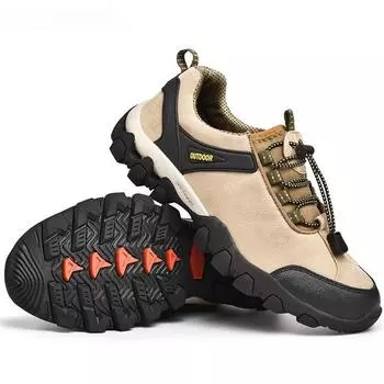 Мужская классическая нескользящая тактическая походная обувь, легкая дышащая охотничья обувь, прочная мужская уличная спортивная обувь 39 чёрный