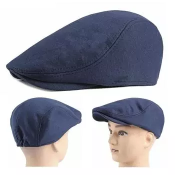 Мужская классическая плоская шапка для тренировочного лагеря, регулируемая шапка газетчика, удобная кепка для вождения, охоты, береты, мужские плоские кепки чёрный