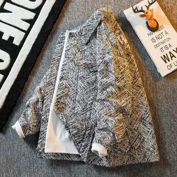 Мужская клетчатая вышитая надпись Small Fragrant Casual Jacket Мужская уличная красивая джинсовая куртка High Street Top S