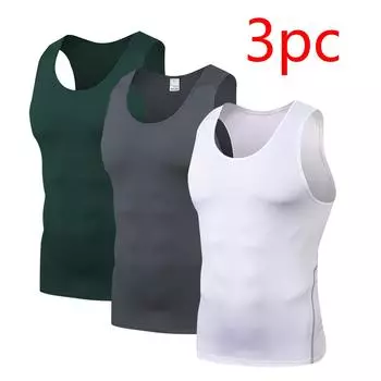 Мужская комплект из 3 быстросохнущих компрессионных рубашек для похудения, формирователь тела, жилет для тренировок, майки для пресса, майки для живота