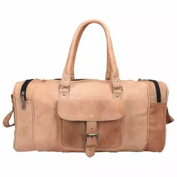 Мужская коричневая винтажная большая высококачественная кожаная спортивная сумка для путешествий выходного дня 24 x 8 x 9 in коричневый