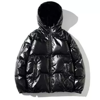 Мужская короткая зимняя куртка с капюшоном из бархата, теплая хлопковая куртка, свободный повседневный топ, однотонные универсальные пальто на молнии 4XL зелёный