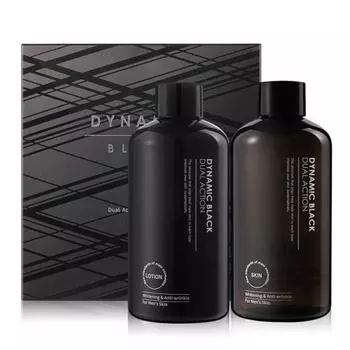 Мужская косметика Dynamic Black, набор из 2 предметов: кожа 250 мл + лосьон 250 мл / мужской подарочный набор, 1 предмет