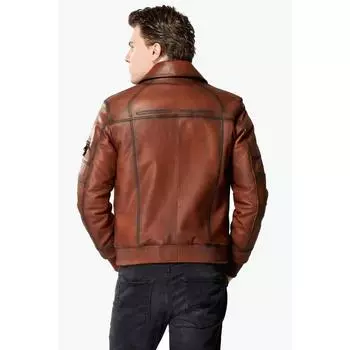 Мужская кожаная куртка Yenzo Tan
