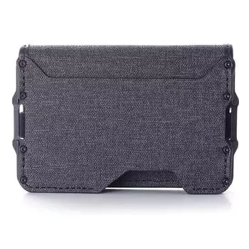 Мужская кожаная металлическая сумка для карт с защитой от радиочастотной идентификации, многофункциональный алюминиевый сплав, держатель для кредитных карт, кошелек серый