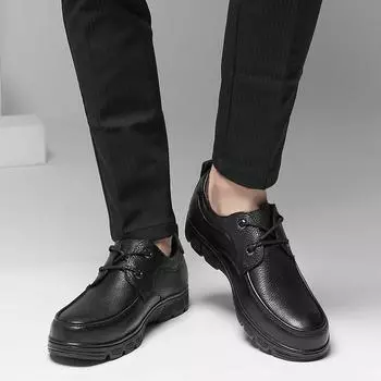 Мужская кожаная обувь 2024 Весна Мужская деловая повседневная обувь из натуральной кожи Кожаные мужские мокасины Деловая официальная обувь 38 коричневый