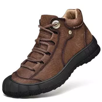 Мужская кожаная обувь, деловая повседневная обувь, мужская дышащая и легкая, мужская обувь с кожаным лицом в британском стиле 38 коричневый