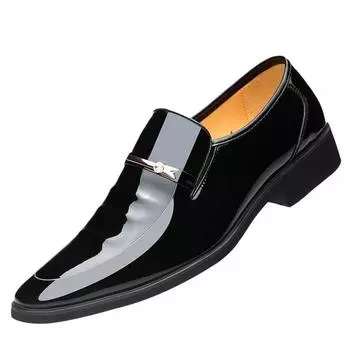 Мужская кожаная обувь, модная мужская повседневная обувь с острым носком на мягкой подошве в британском стиле, деловая деловая кожаная обувь 38 белый