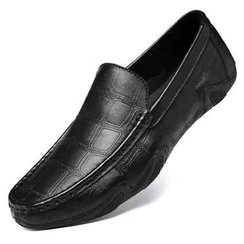 Мужская кожаная обувь Мокасины Обувь для вождения 39 чёрный