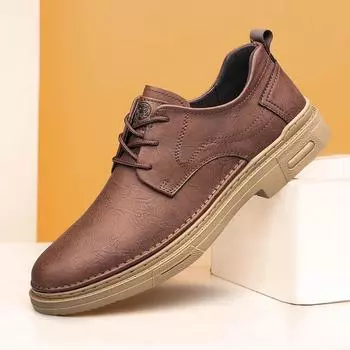 Мужская кожаная обувь Повседневная обувь для отдыха на природе Туфли 39 чёрный